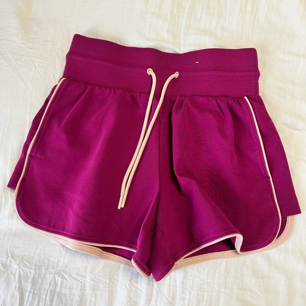 Old Navy Magenta Athletic Shorts with Pink Trim